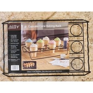 NIFTY Ice Cream Cone Cupcake Baking Rack Holds 12 Cones